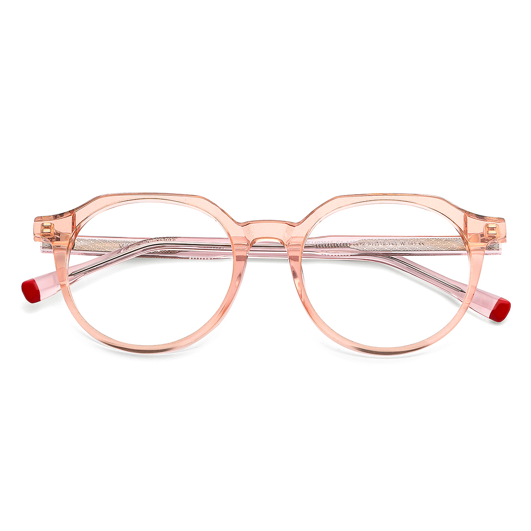 Vincent Chase Online Pink Transparent Full Rim Round left side