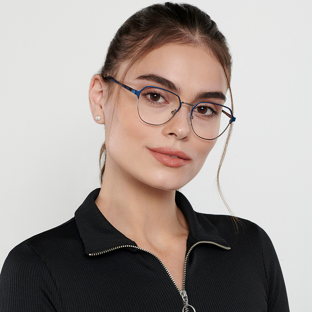 Vincent Chase Online Sky Blue Full Rim Geometric right side