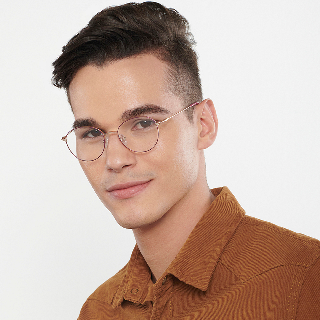 Vincent Chase Gold Full Rim Round left side