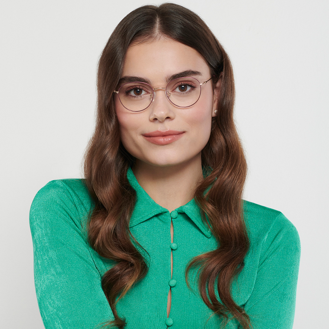 Vincent Chase Gold Full Rim Round left side