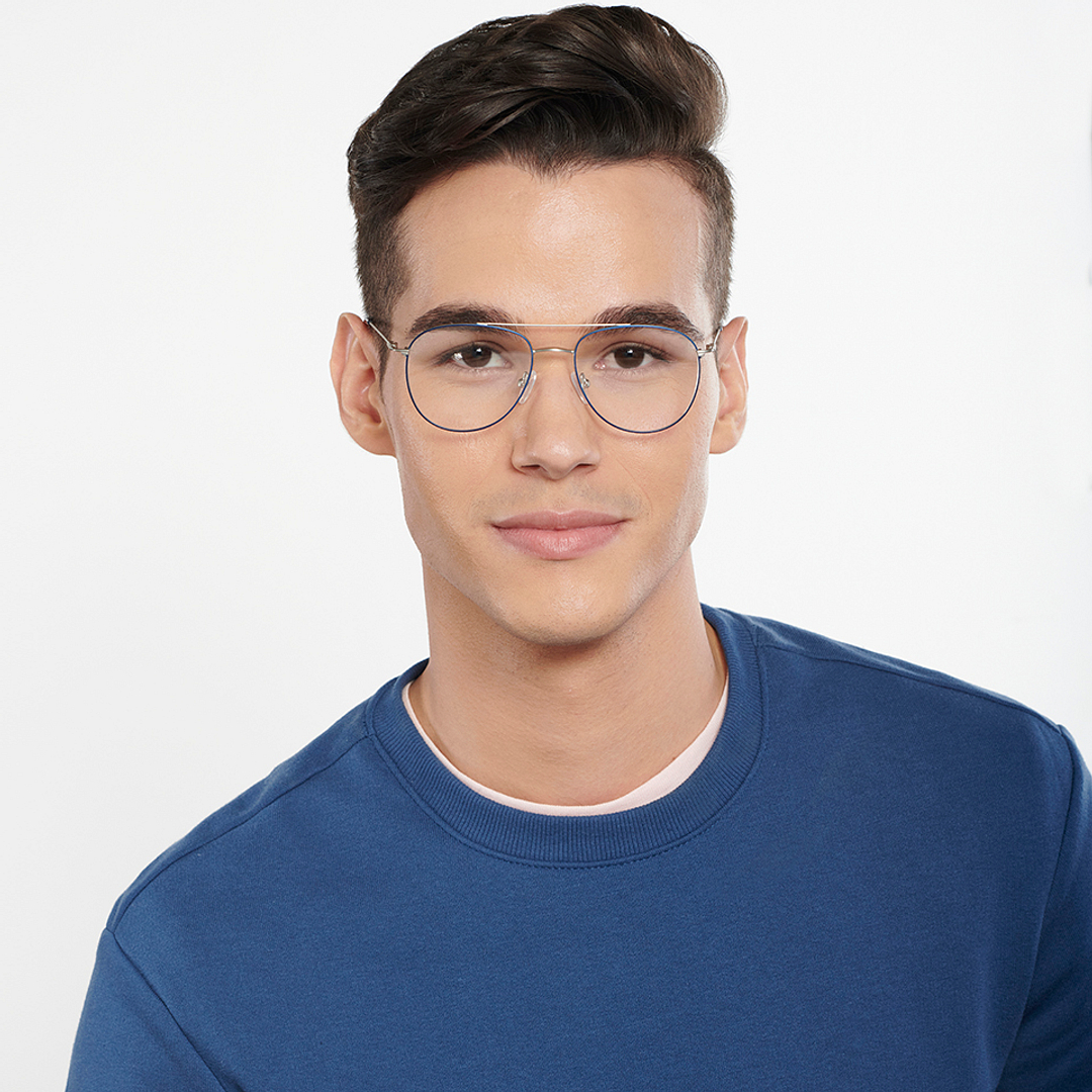 Vincent Chase Online Silver Full Rim Aviator right side