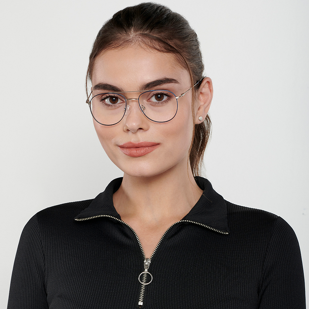 Vincent Chase Online Silver Full Rim Aviator right side