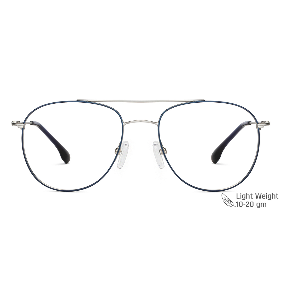 Vincent Chase Online Silver Full Rim Aviator left side
