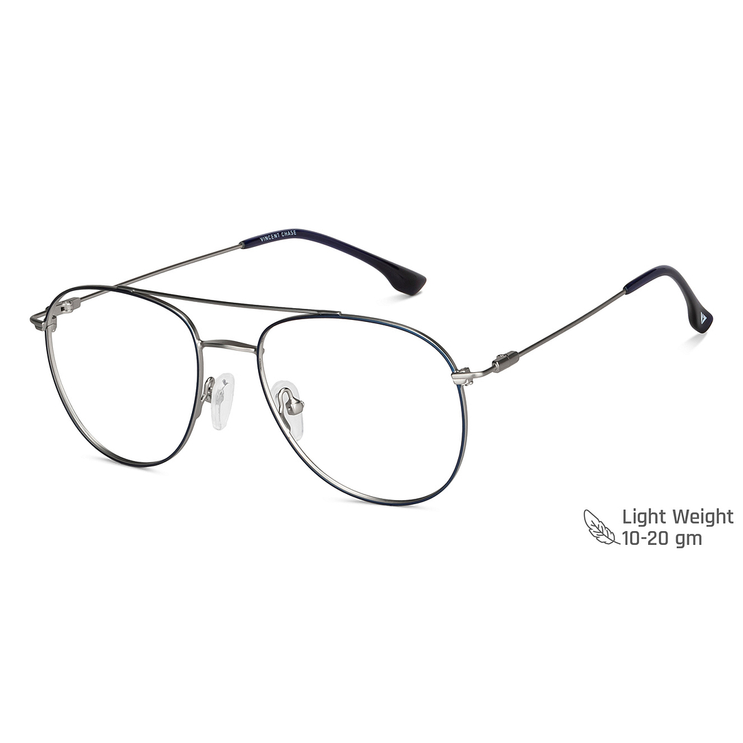 Vincent Chase Online Silver Full Rim Aviator right side