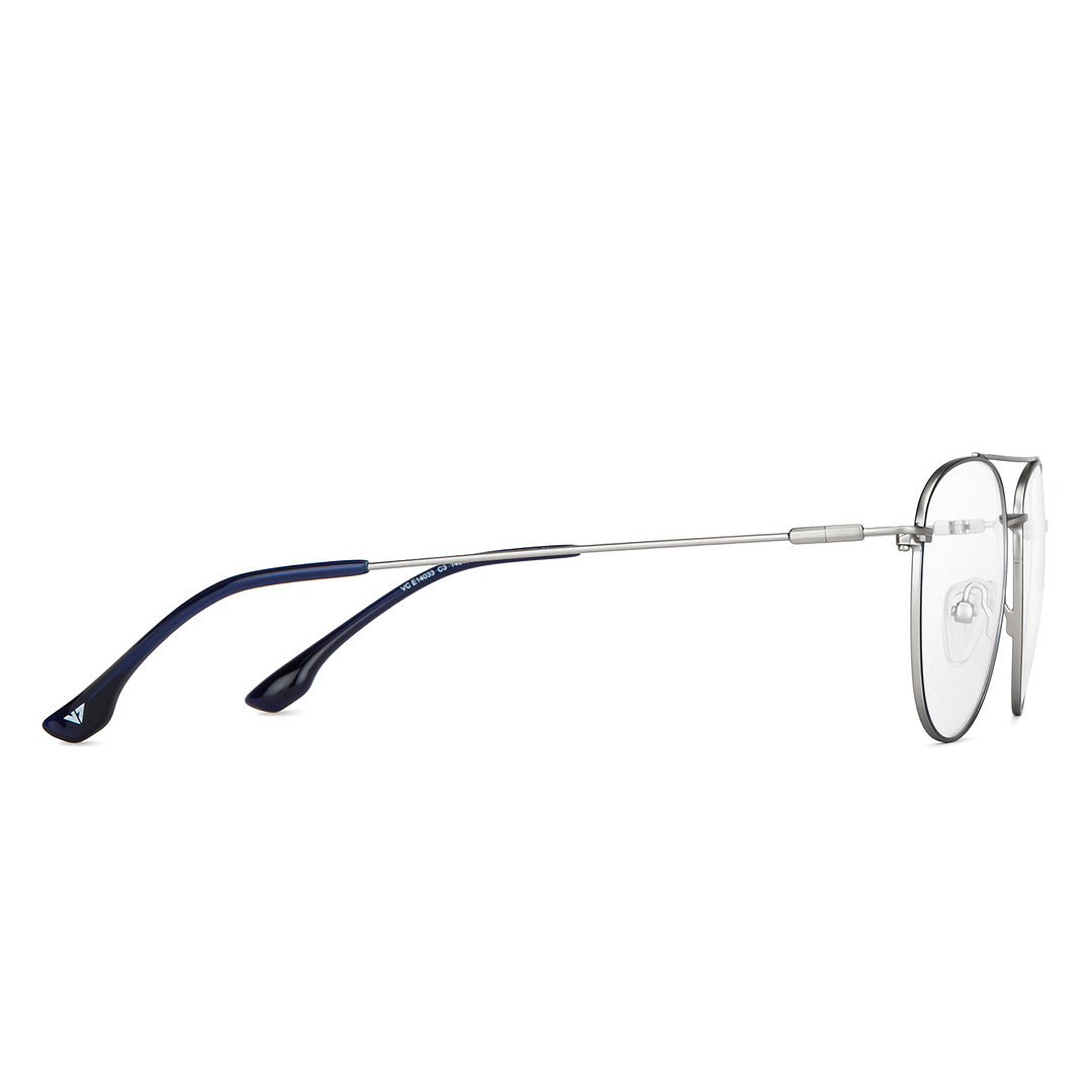 Vincent Chase Online Silver Full Rim Aviator left side