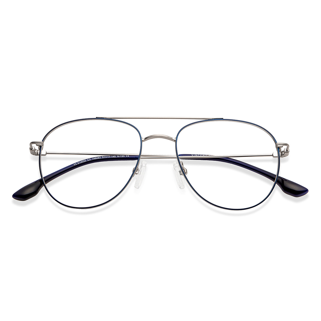 Vincent Chase Online Silver Full Rim Aviator left side