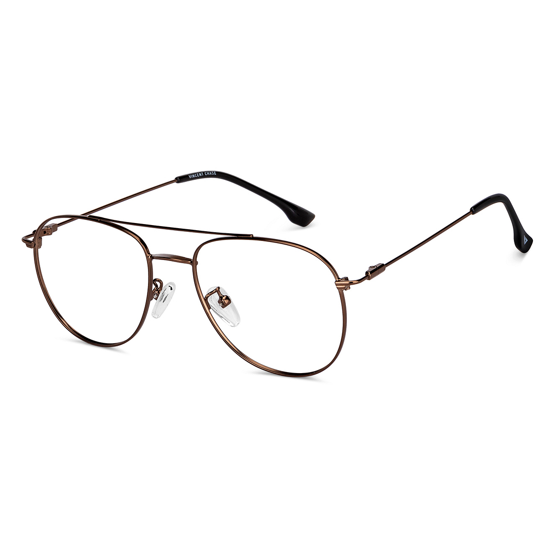 Vincent Chase Online Dark Brown Full Rim Aviator right side