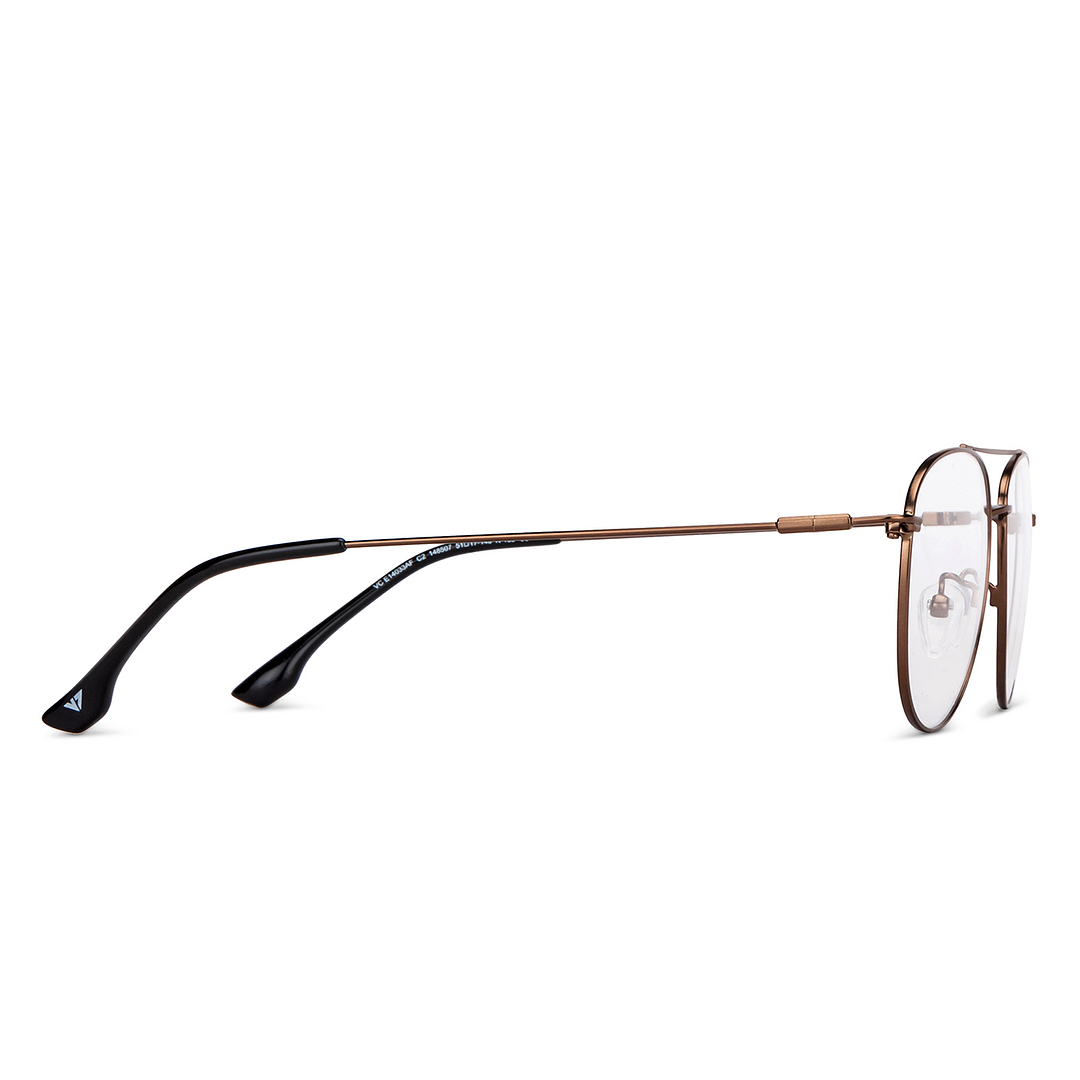 Vincent Chase Online Dark Brown Full Rim Aviator left side