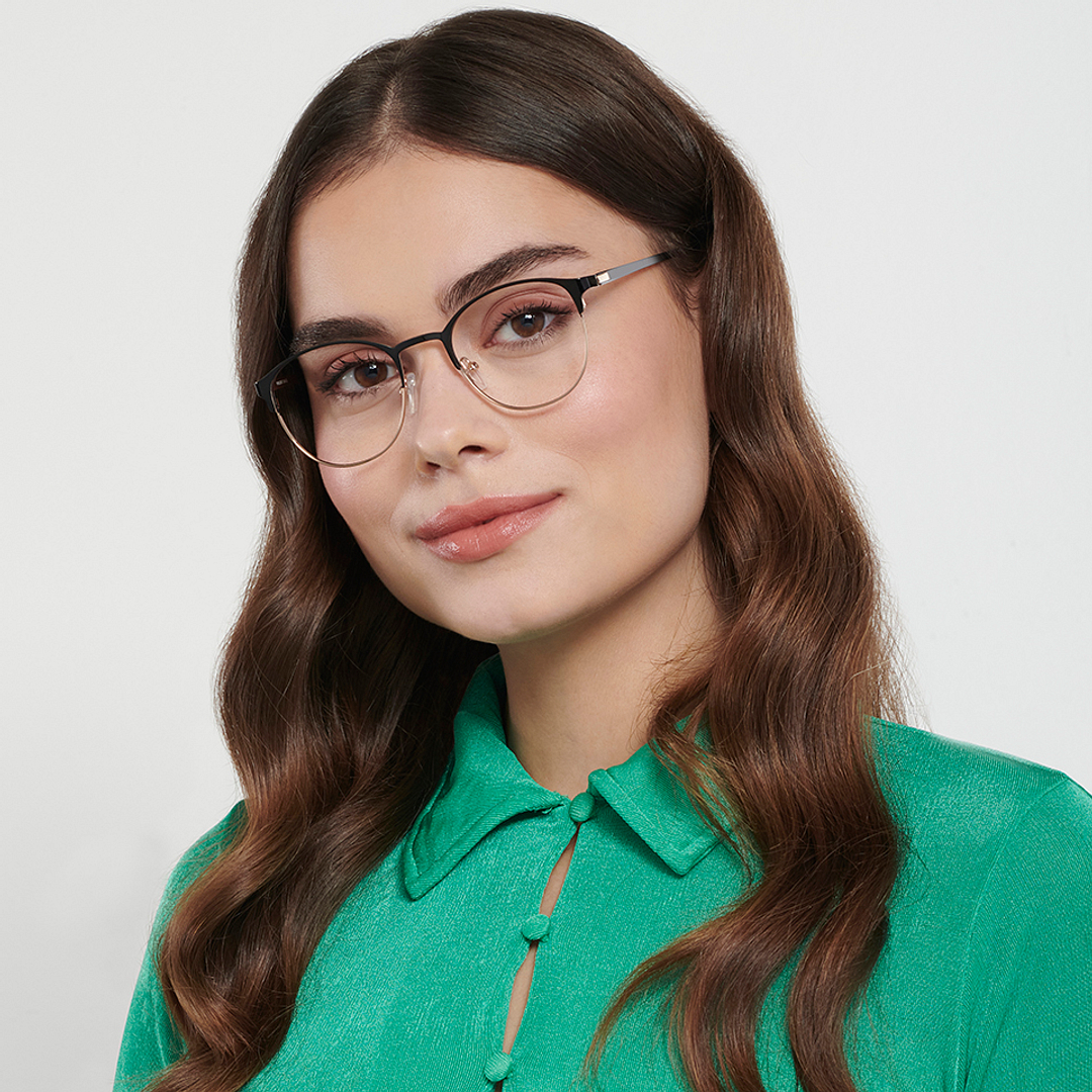 Vincent Chase Black Full Rim Round left side