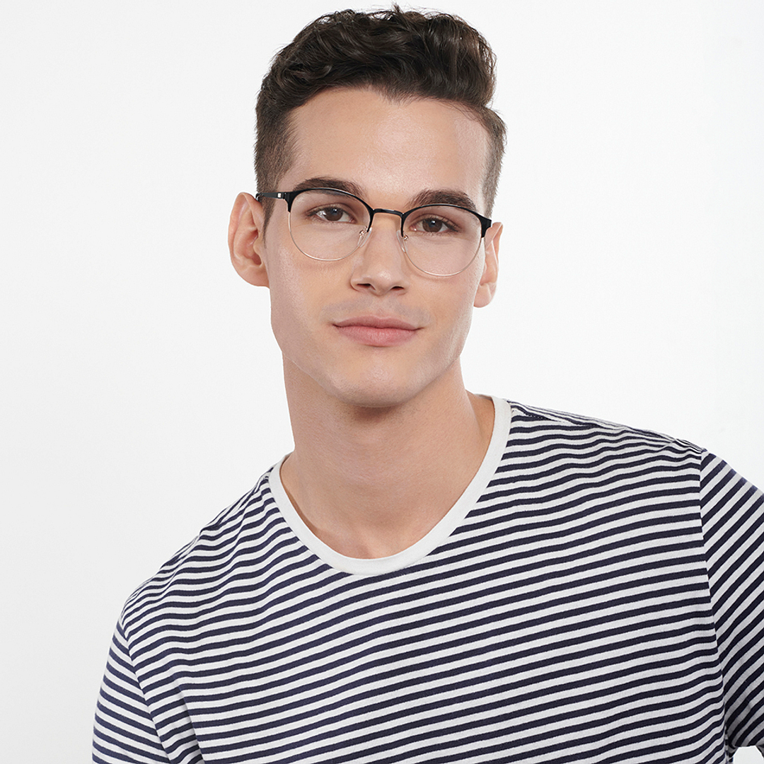 Vincent Chase Black Full Rim Round right side