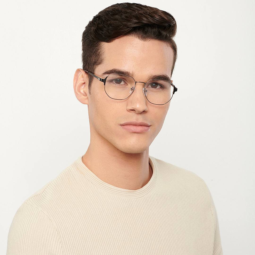 Vincent Chase Online Mid Gunmetal Full Rim Geometric right side