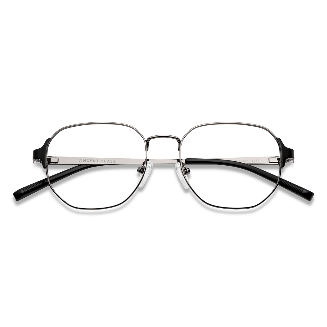 Vincent Chase Online Mid Gunmetal Full Rim Geometric left side