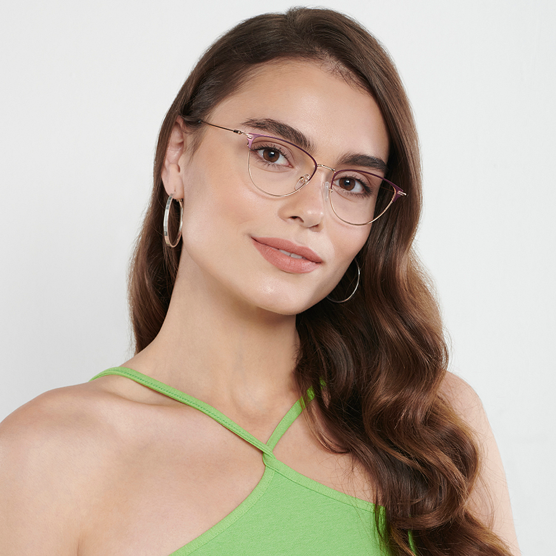 Vincent Chase Red Full Rim Cat Eye left side