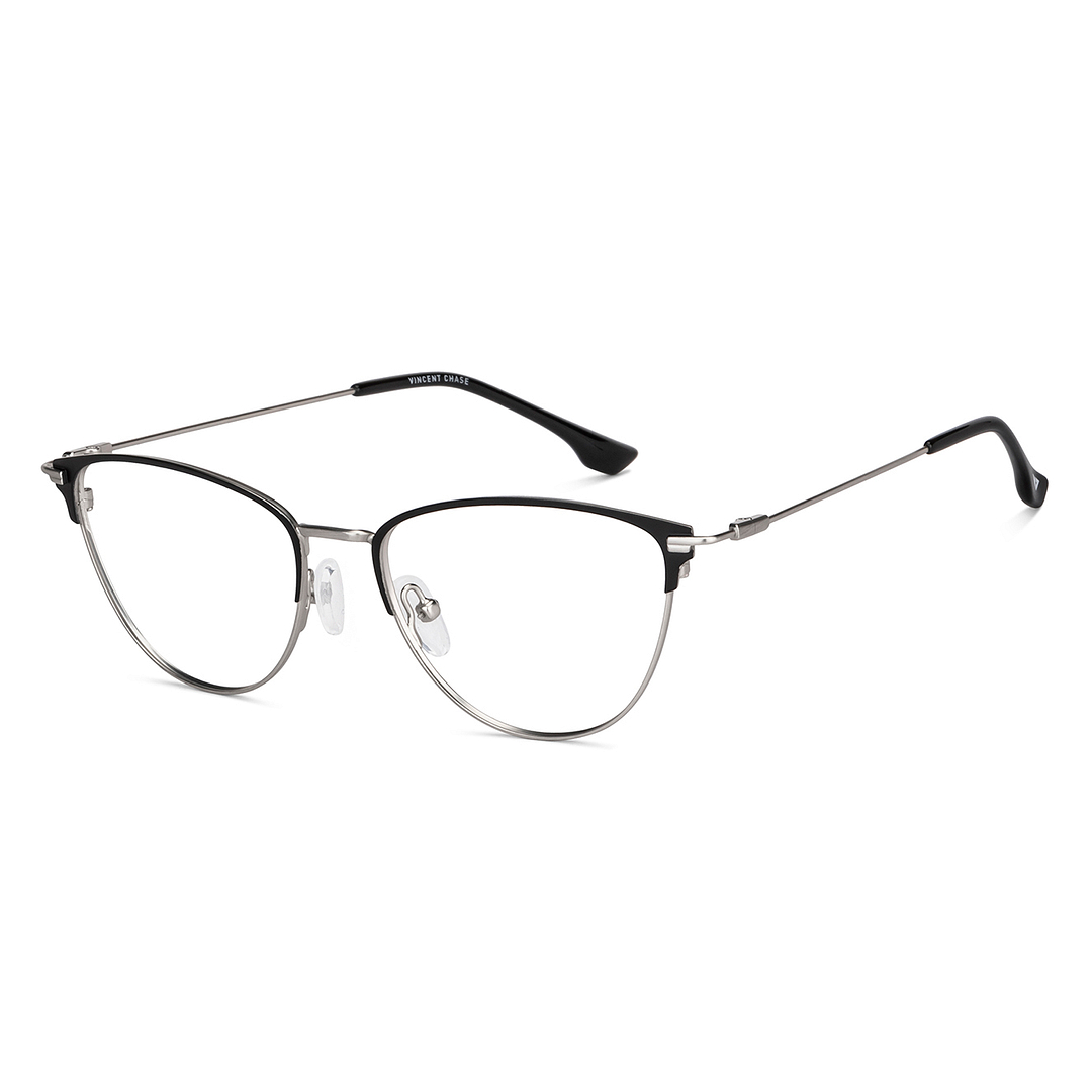 Vincent Chase Online Dark Gunmetal Full Rim Cat Eye right side