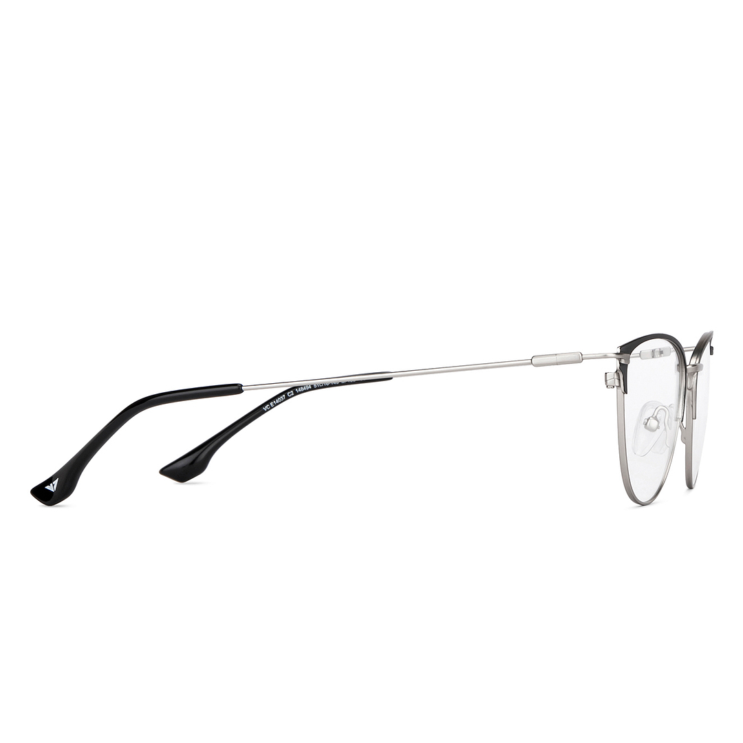 Vincent Chase Online Dark Gunmetal Full Rim Cat Eye left side