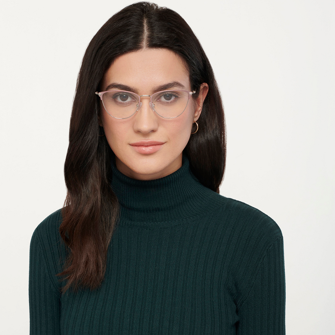 Vincent Chase Online Silver Full Rim Cat Eye right side