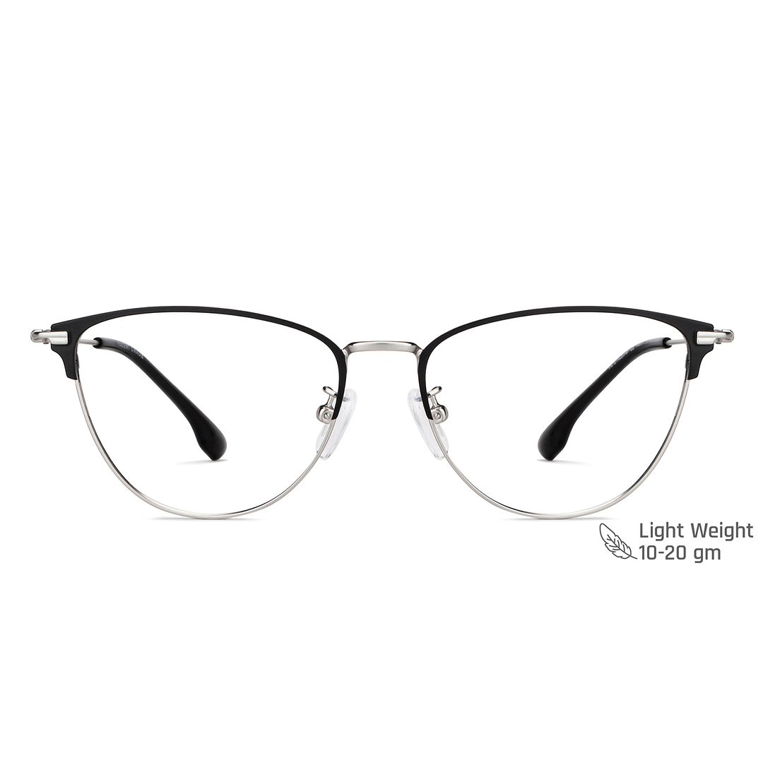 Vincent Chase Dark Gunmetal Full Rim Cat Eye right side