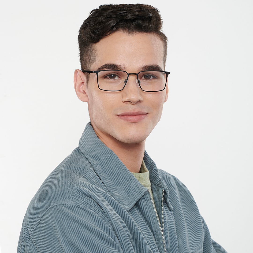 Vincent Chase Black Full Rim Rectangle right side