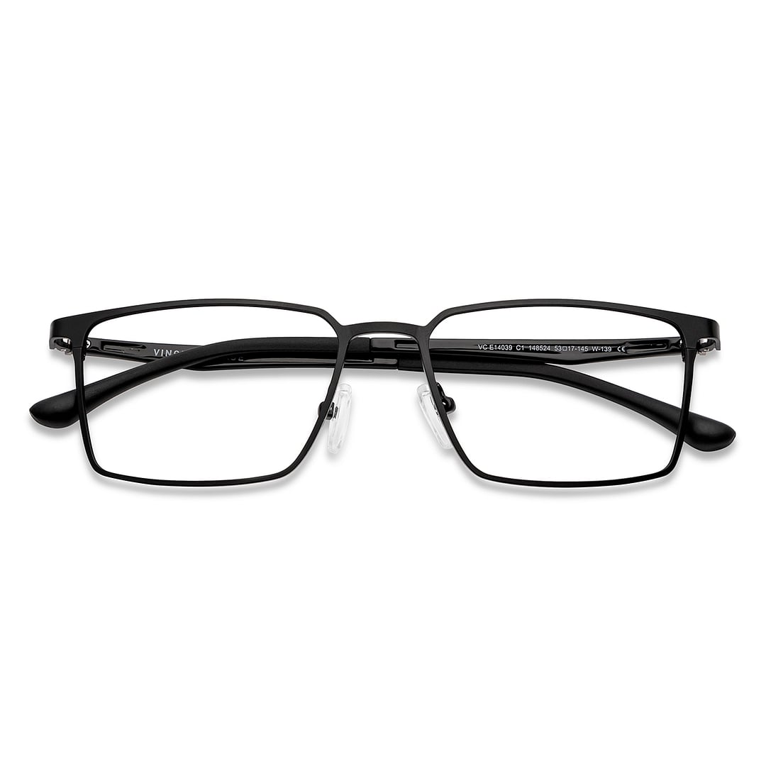 Vincent Chase Black Full Rim Rectangle left side