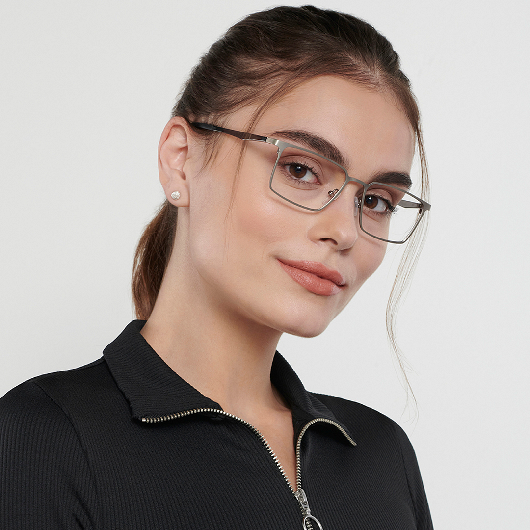Vincent Chase Online Silver Full Rim Rectangle left side