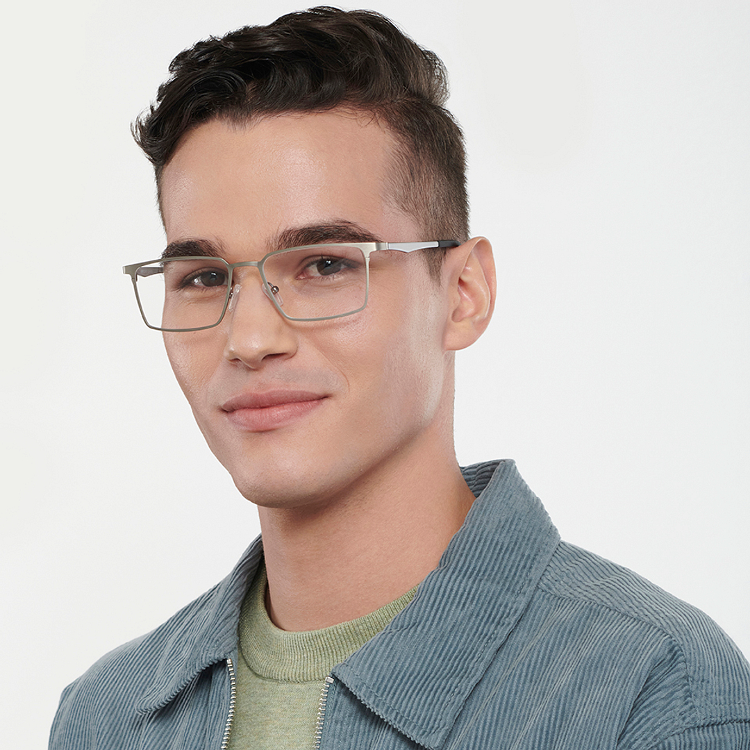 Vincent Chase Online Silver Full Rim Rectangle right side