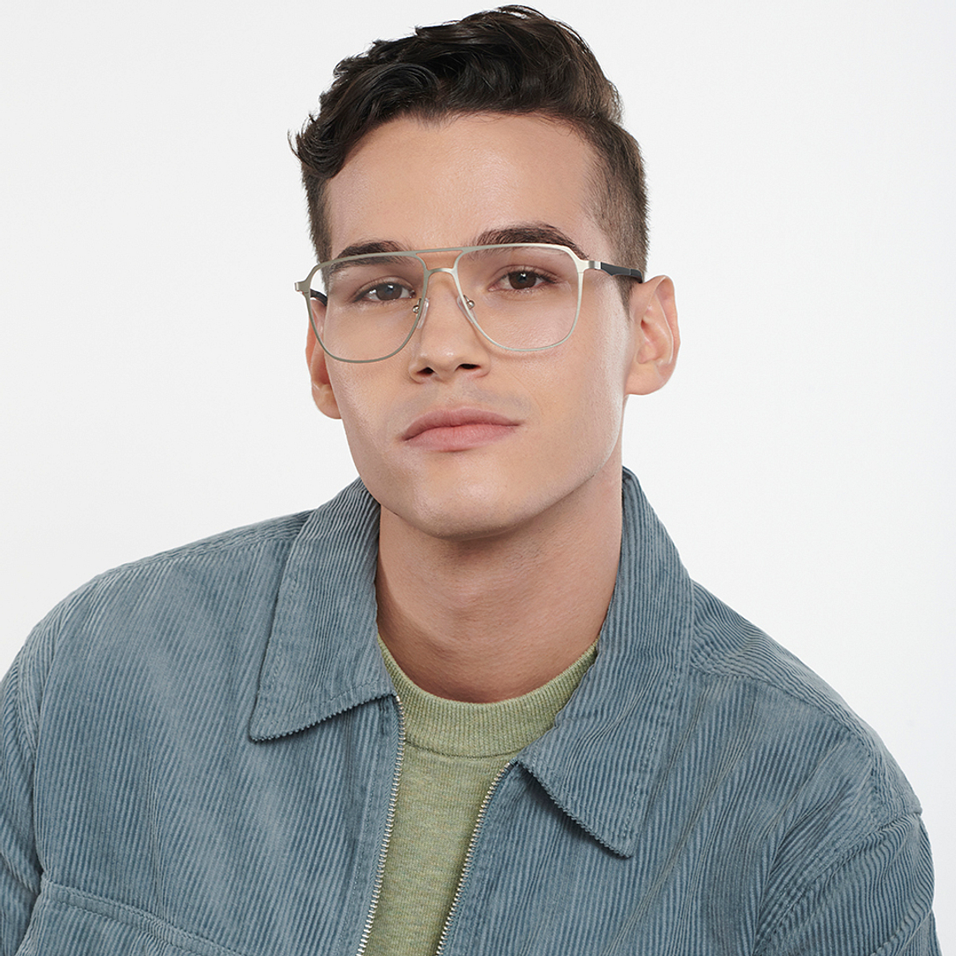 Vincent Chase Online Silver Full Rim Square left side