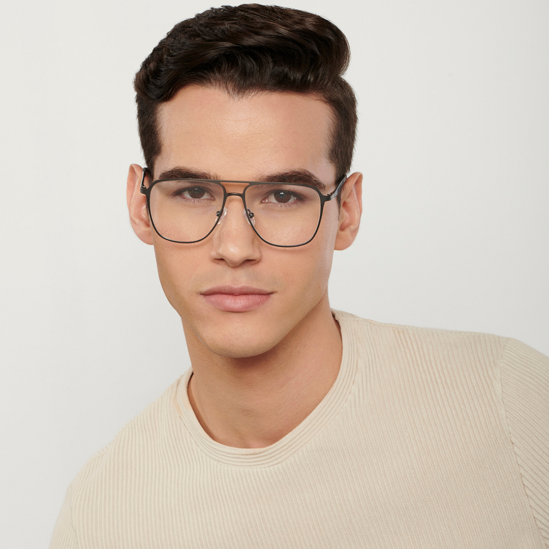 Vincent Chase Online Mid Gunmetal Full Rim Square left side