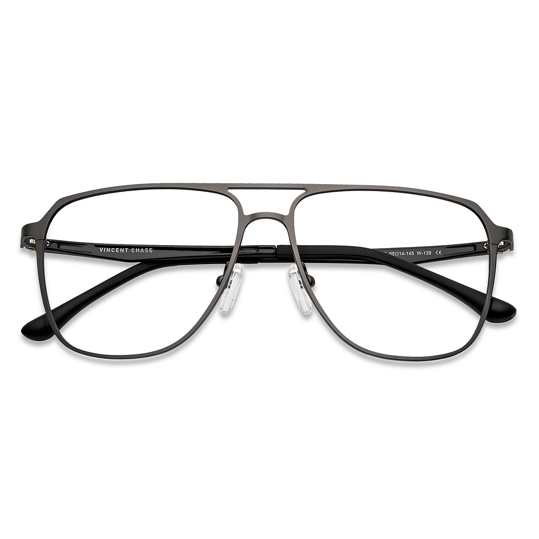 Vincent Chase Online Mid Gunmetal Full Rim Square left side