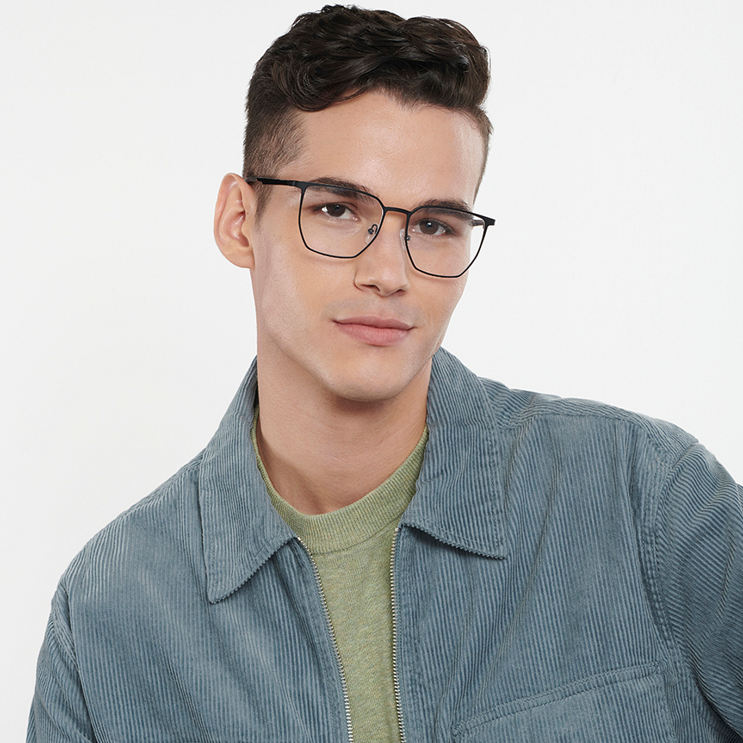 Vincent Chase Online Black Full Rim Geometric left side