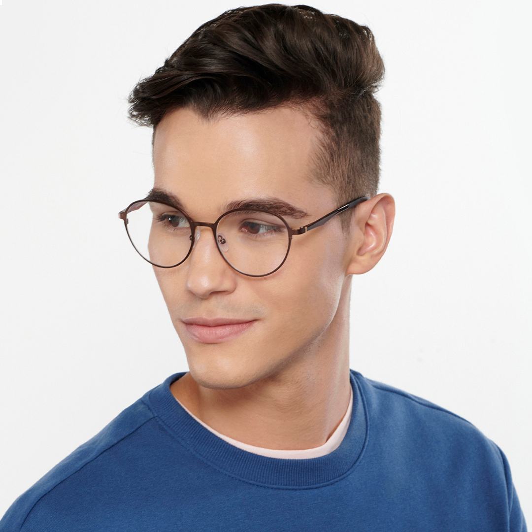 Vincent Chase Online Light Brown Full Rim Round left side