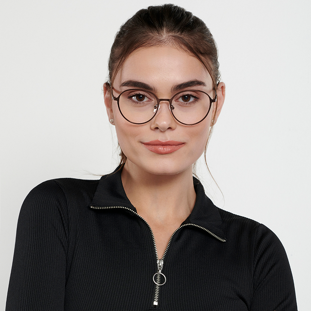 Vincent Chase Online Light Brown Full Rim Round left side