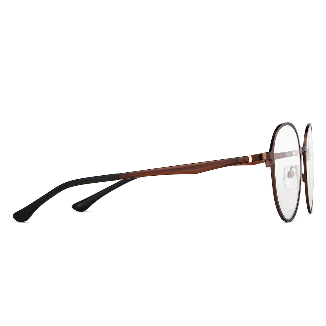 Vincent Chase Online Light Brown Full Rim Round left side