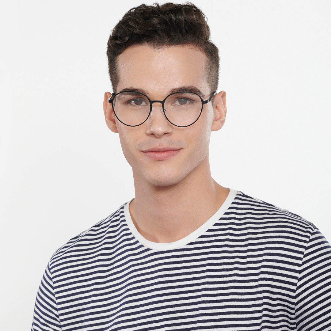 Vincent Chase Online Black Full Rim Round left side