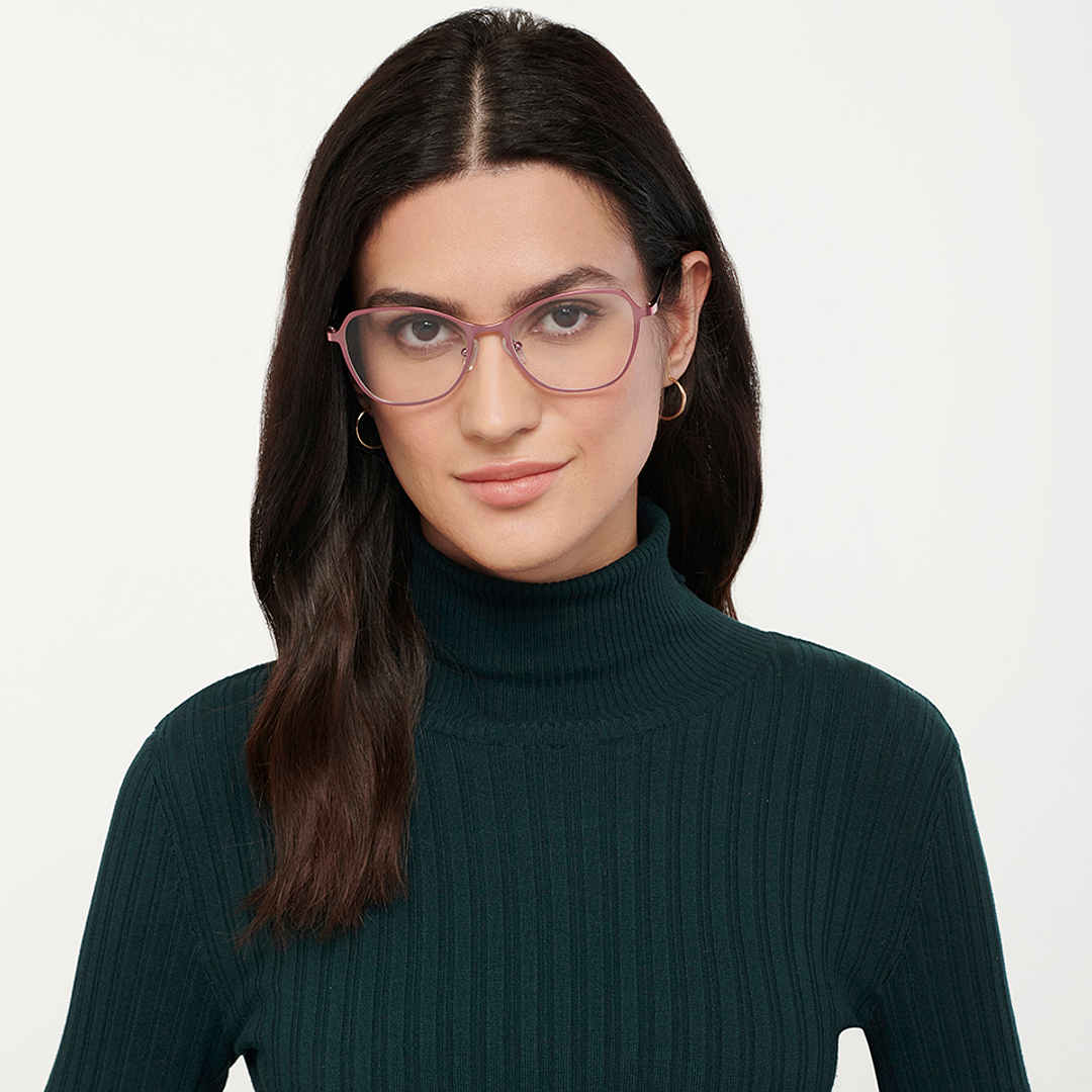 Vincent Chase Online Purple Full Rim Cat Eye left side