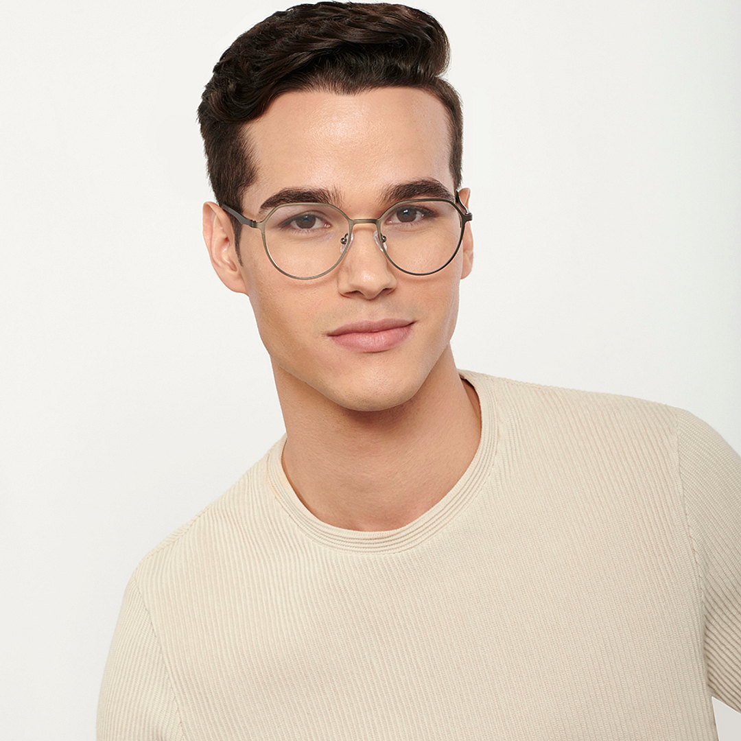 Vincent Chase Online Mid Gunmetal Full Rim Geometric left side