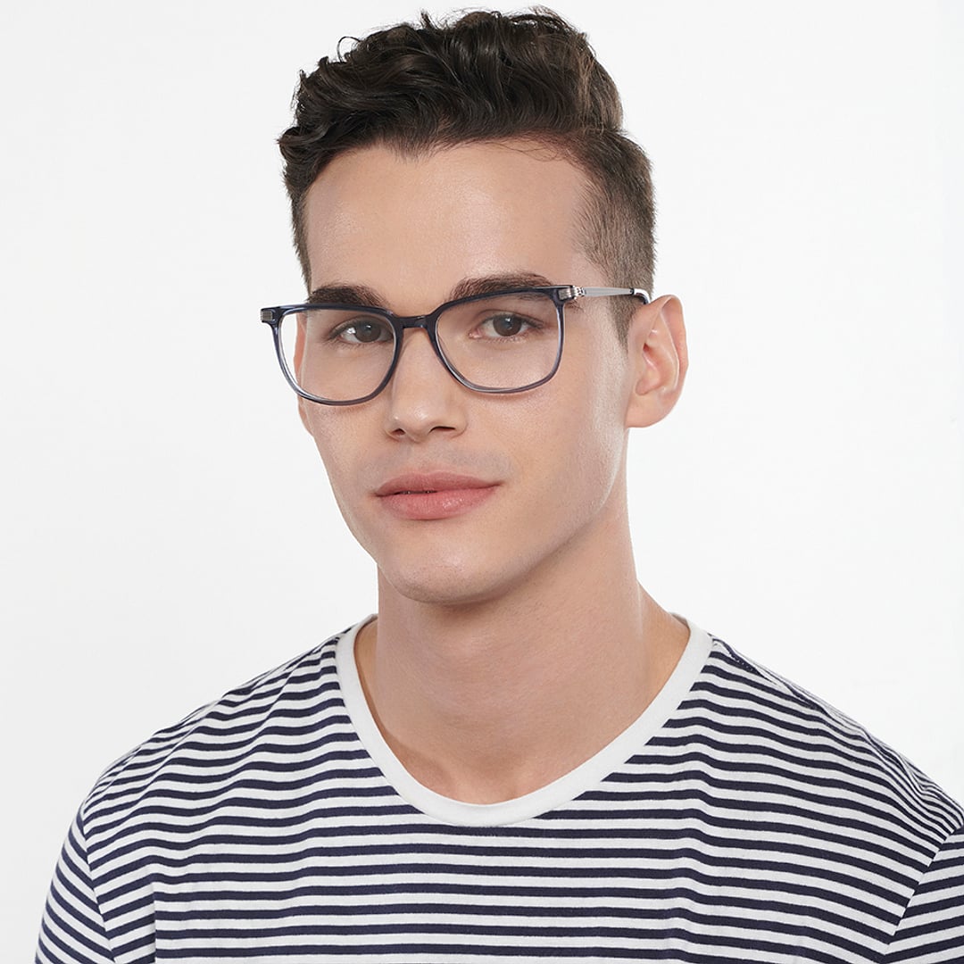 Vincent Chase Blue Transparent Full Rim Square right side