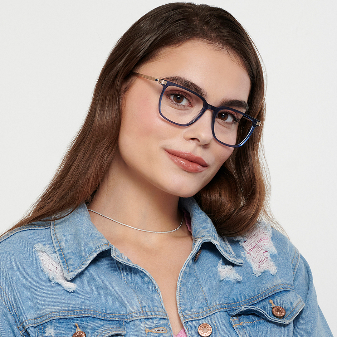 Vincent Chase Online Blue Transparent Full Rim Square right side