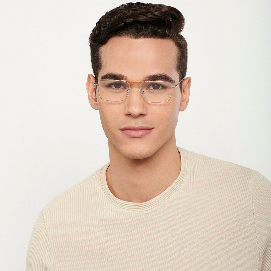 Vincent Chase Online Gold Full Rim Rectangle left side