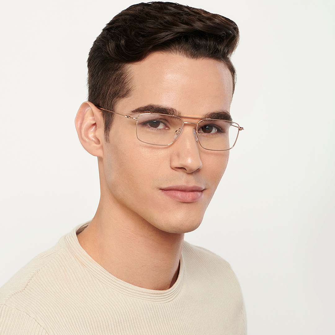 Vincent Chase Online Gold Full Rim Rectangle right side