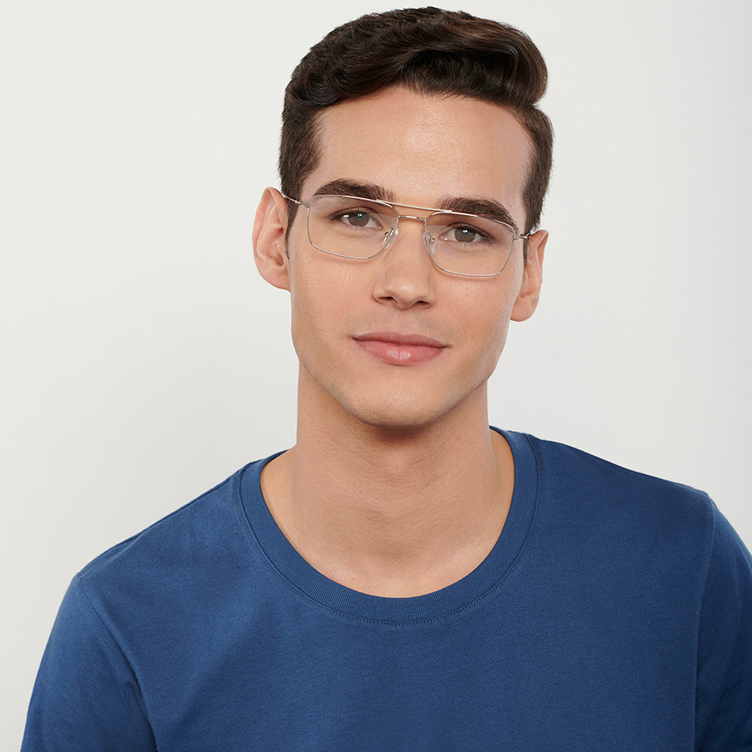 Vincent Chase Online Silver Full Rim Rectangle right side