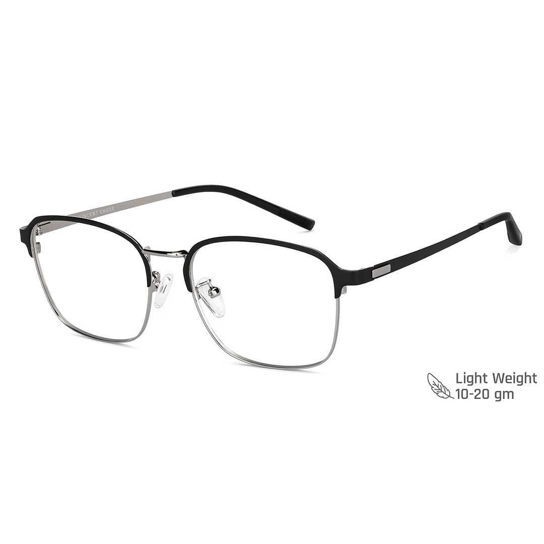 Vincent Chase Online Dark Gunmetal Full Rim Square left side