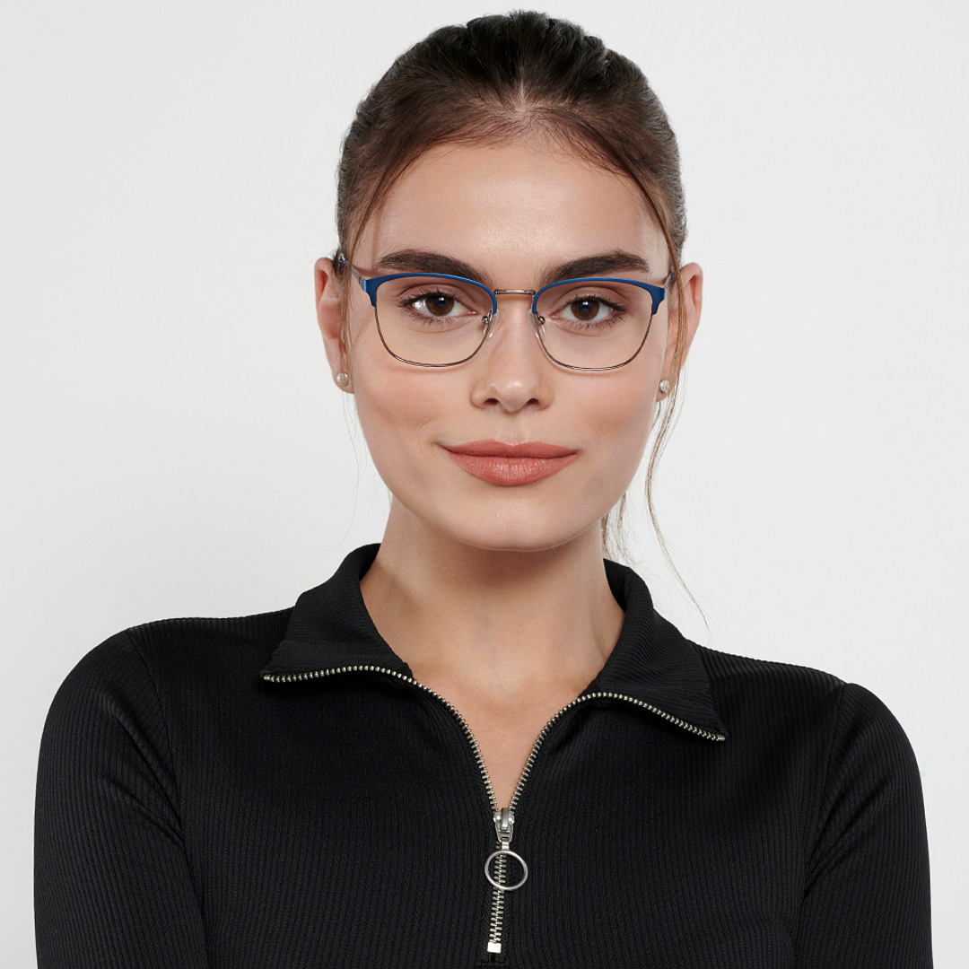 Vincent Chase Online Sky Blue Full Rim Cat Eye left side