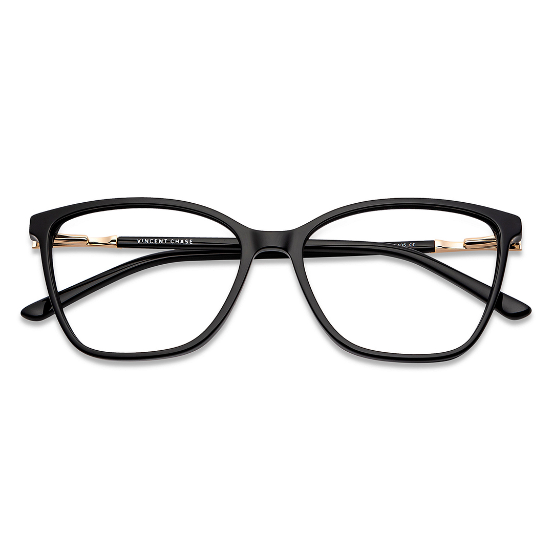Vincent Chase Online Black Full Rim Cat Eye left side