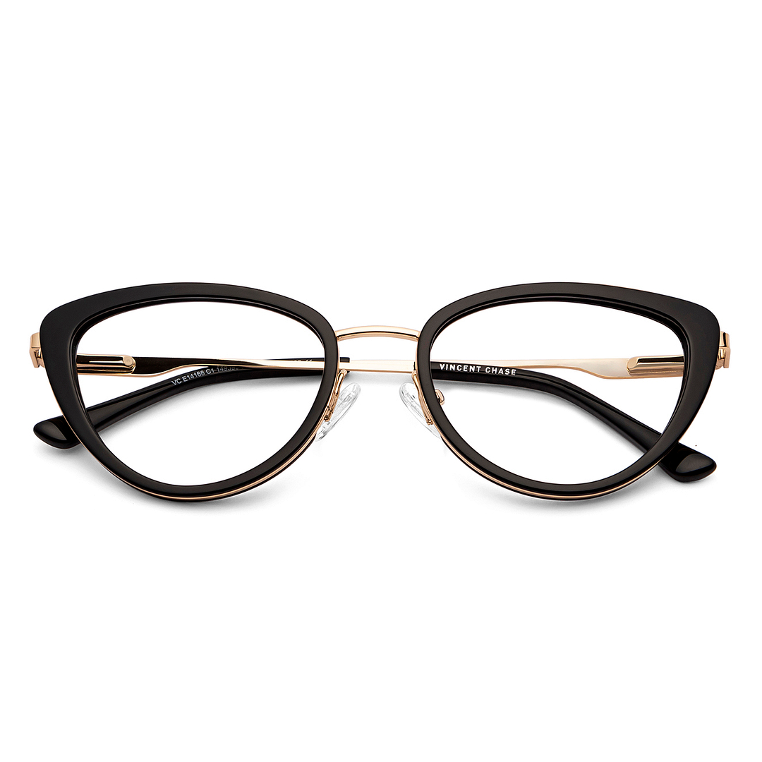 Vincent Chase Online Black Full Rim Cat Eye left side