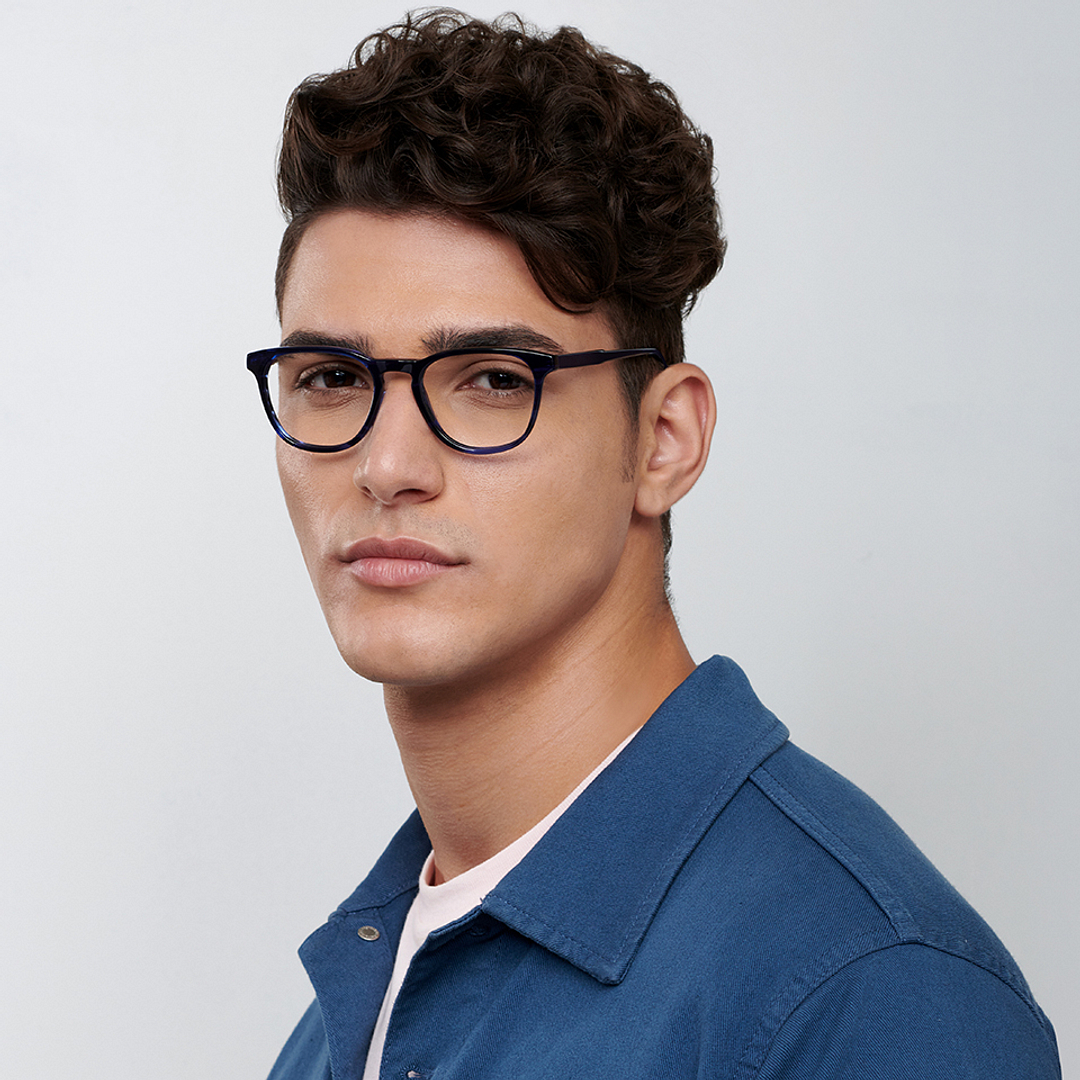 Vincent Chase Online Sky Blue Full Rim Square left side