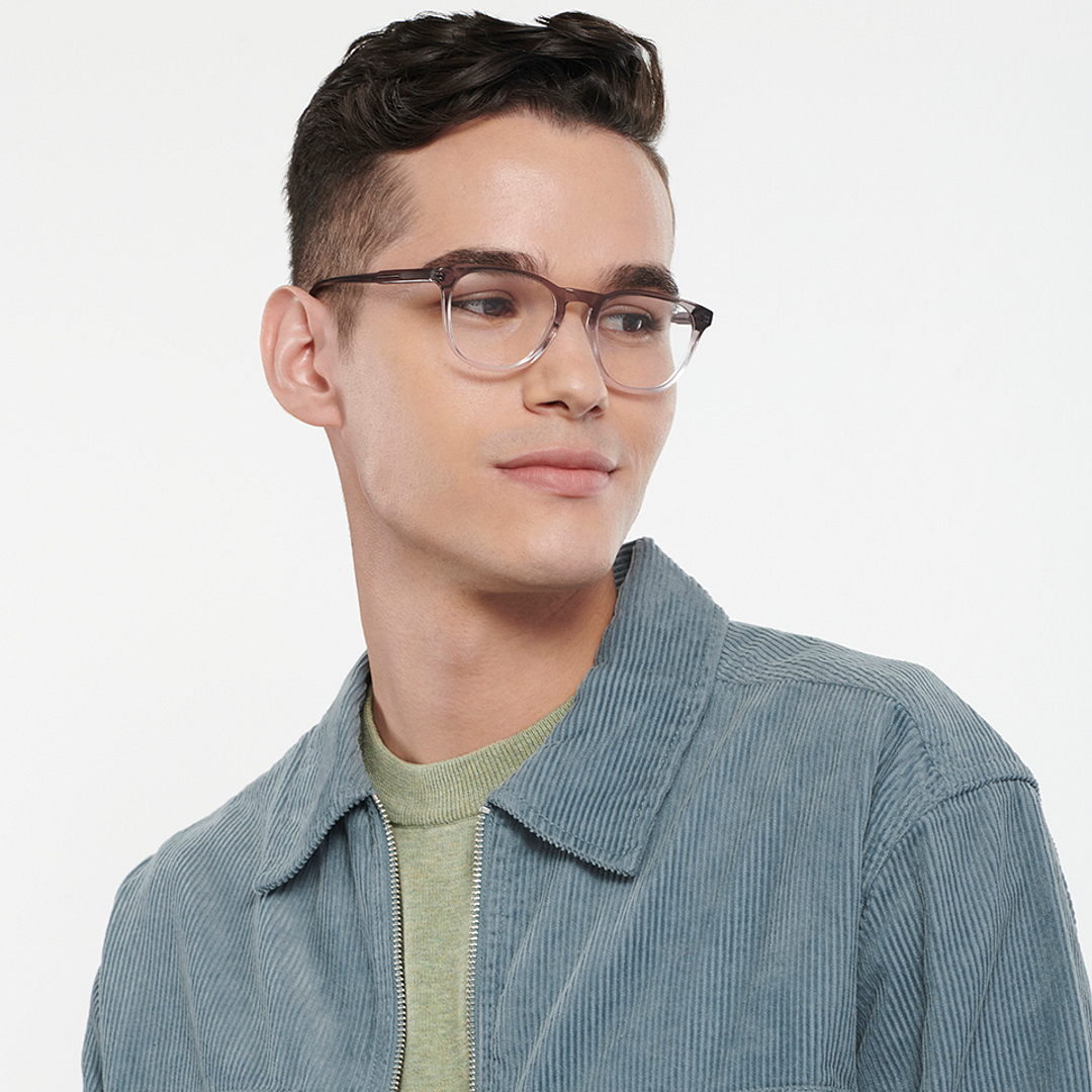 Vincent Chase Online Gray Transparent Full Rim Square left side