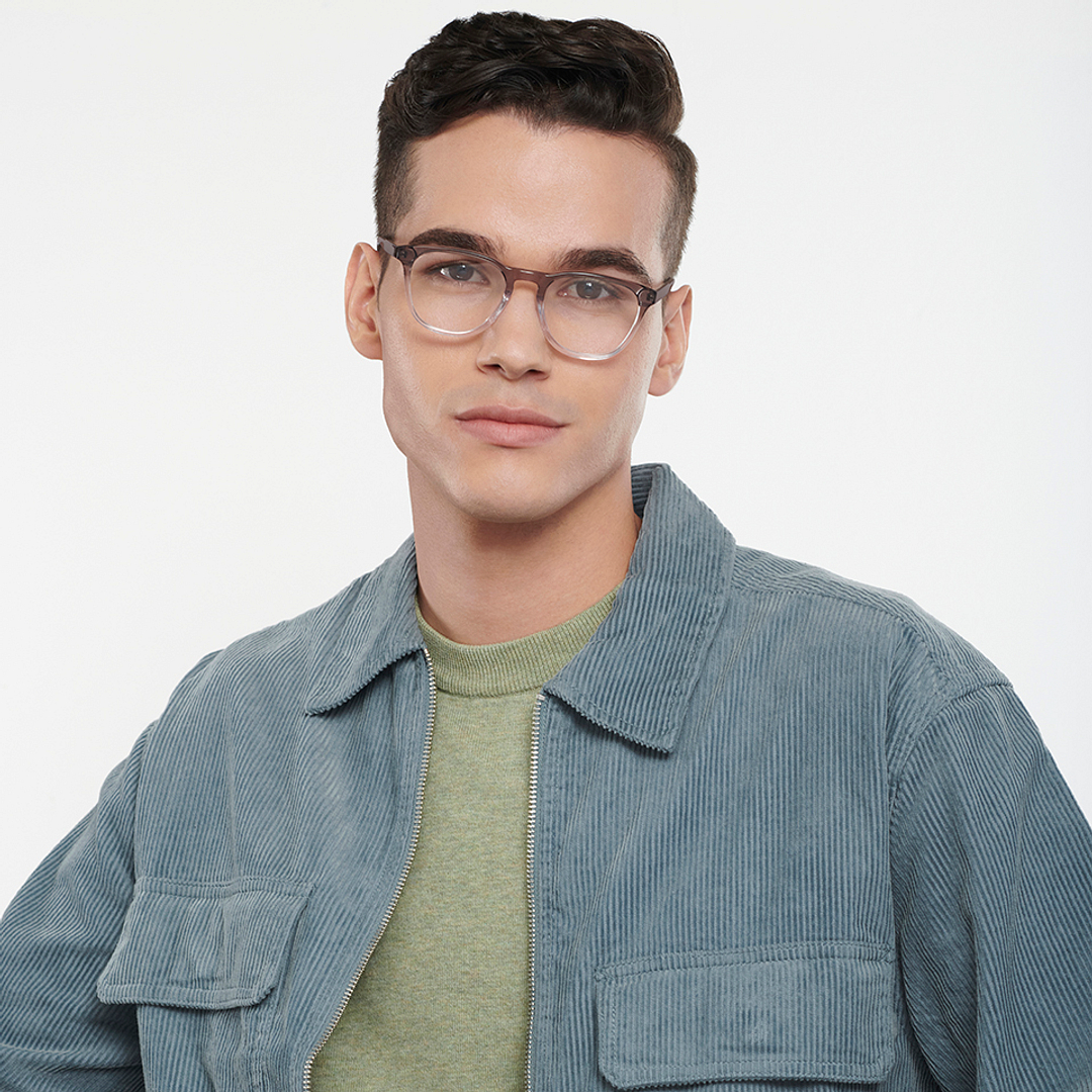 Vincent Chase Online Gray Transparent Full Rim Square right side