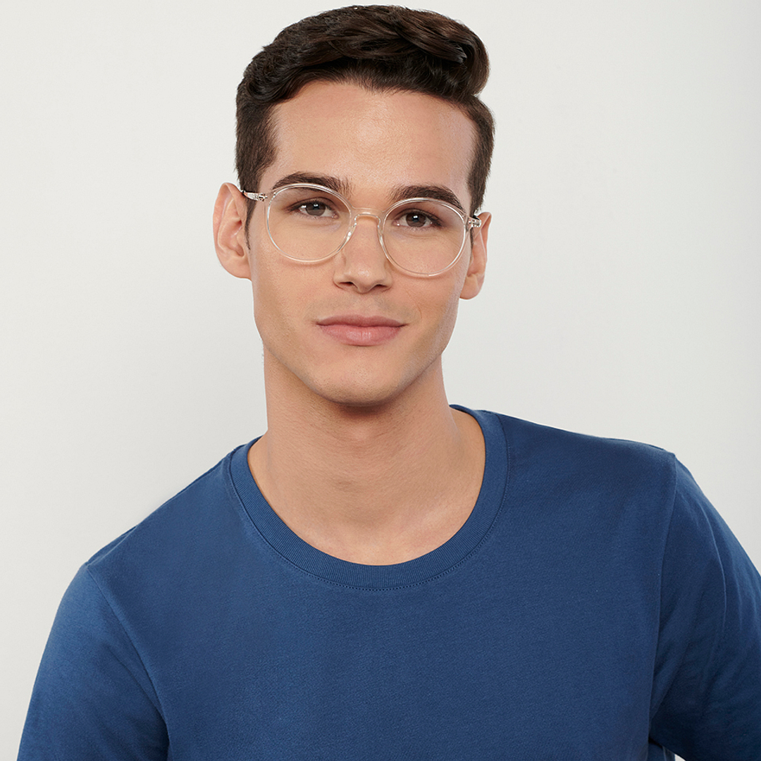 Vincent Chase Online Crystal Transparent Full Rim Round left side