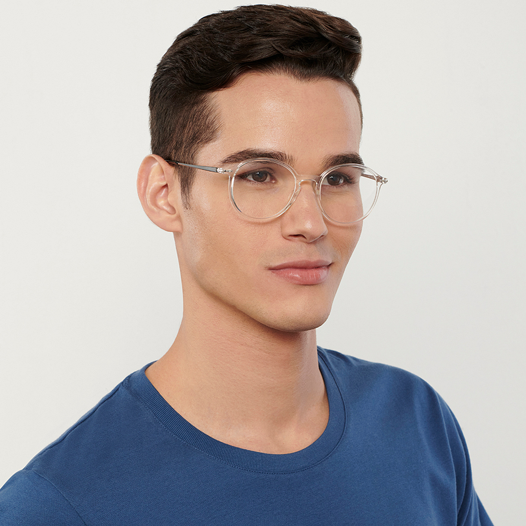 Vincent Chase Online Crystal Transparent Full Rim Round right side