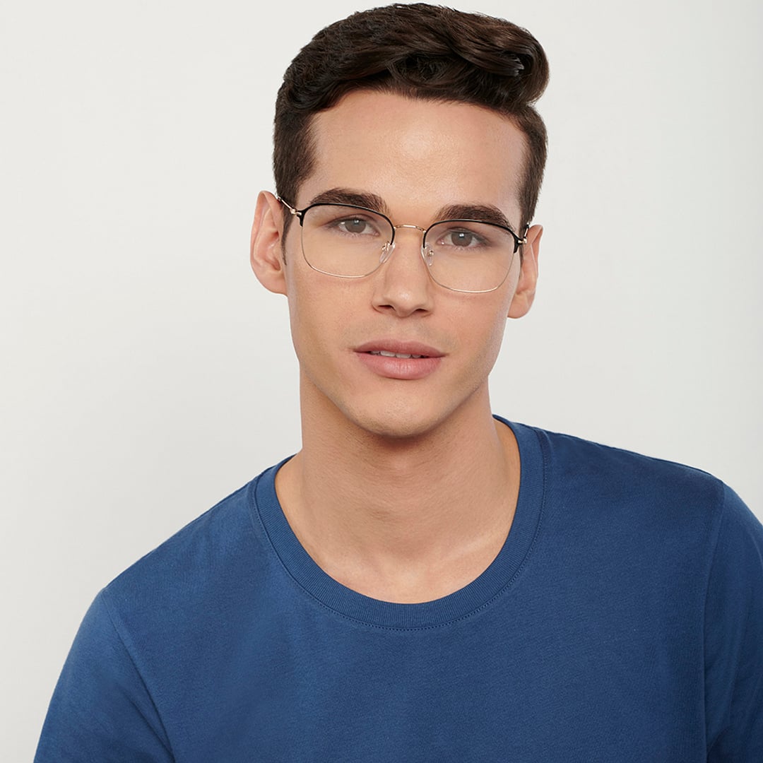 Vincent Chase Black Full Rim Square left side